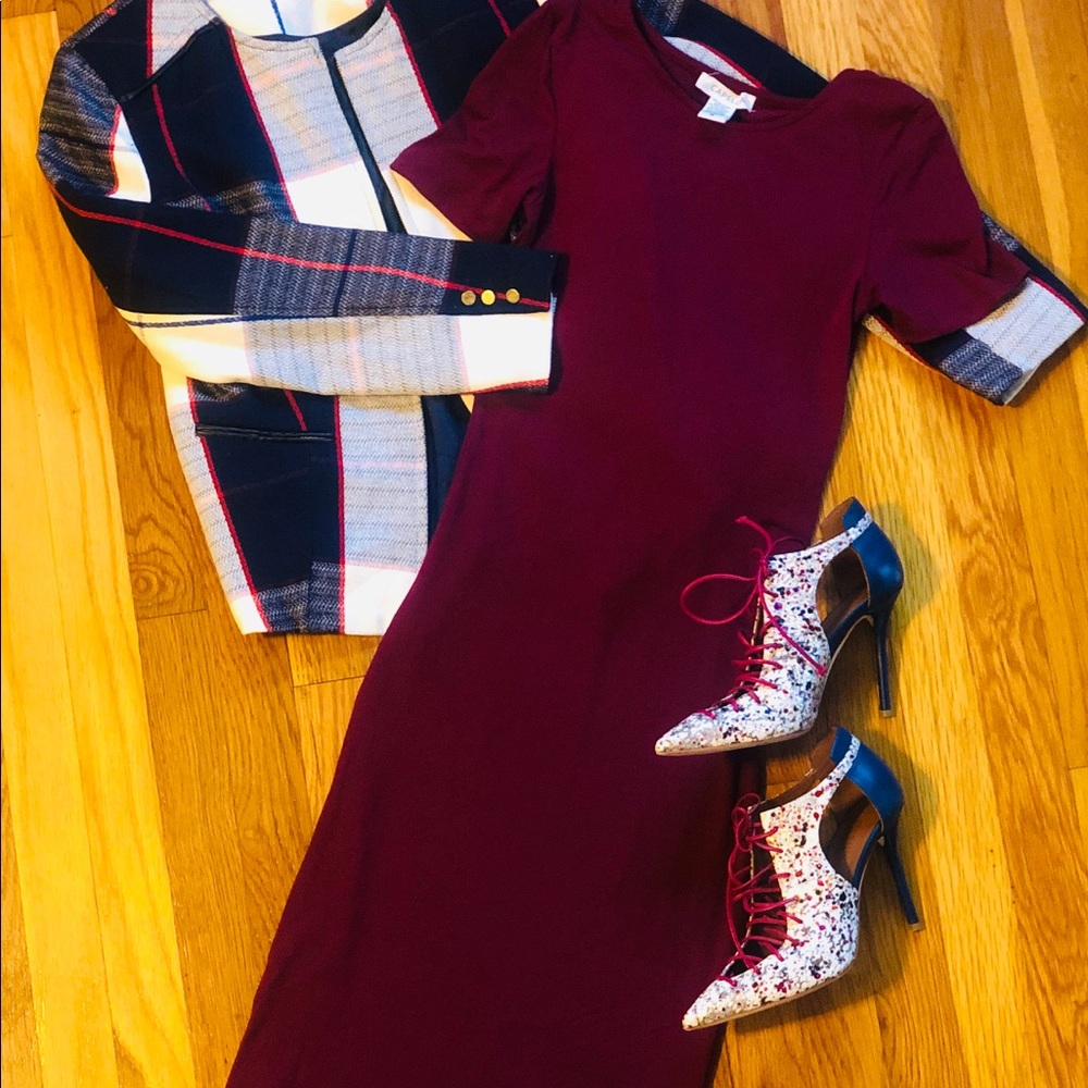 Burgundy dress